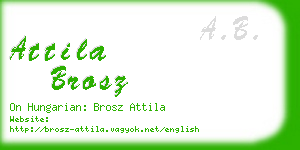 attila brosz business card